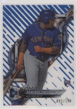 2018 High Tek Pattern 1 Waves/Diagonals Blue Rainbow Foil /150 Dominic Smith 2x6