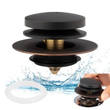Universal Tip Toe Bath Drain Stopper and Cover, Bathtub Drain Stopper, Replac...