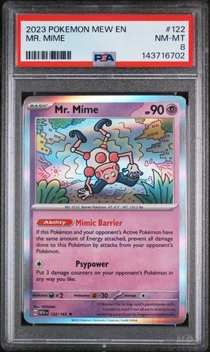 2023 POKEMON MEW EN-151 #122 MR. MIME PSA 8