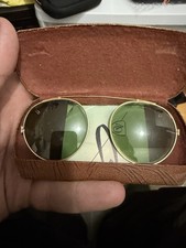 Vintage American Optical AO Calobar Clip-On Sunglasses Round Lenses USA Glasses