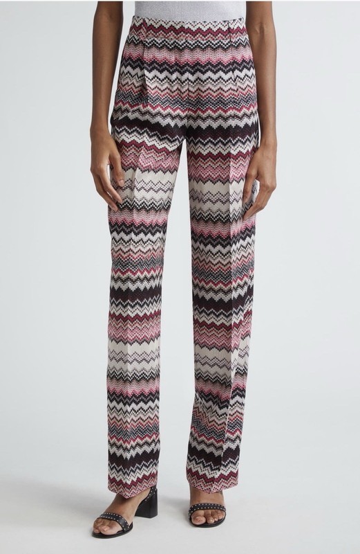 NWT Authentic Missoni Zigzag Stripe Metallic  Pants Size 0 $1450