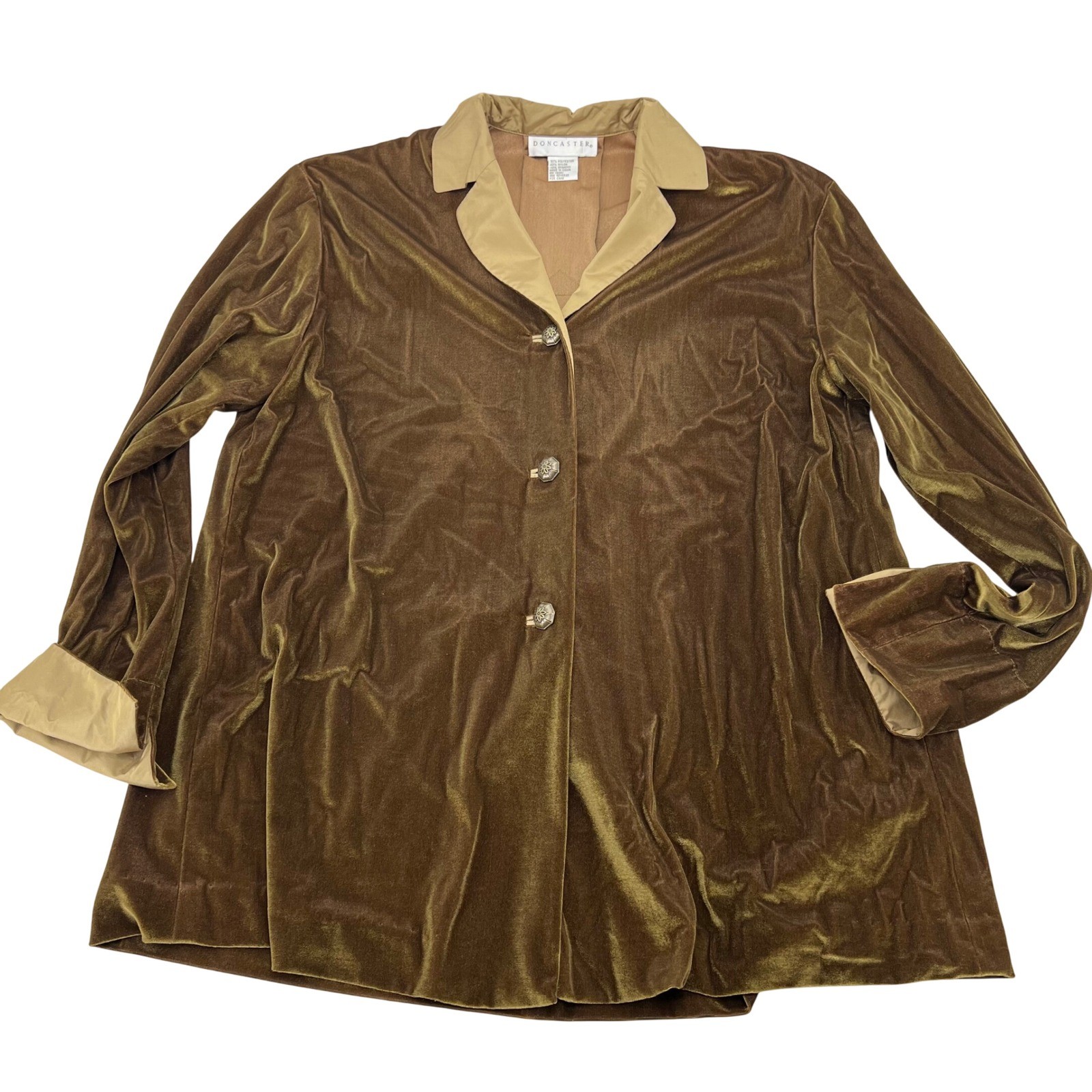 Doncaster Velvet Collared Button Front Jacket Wom… - image 1