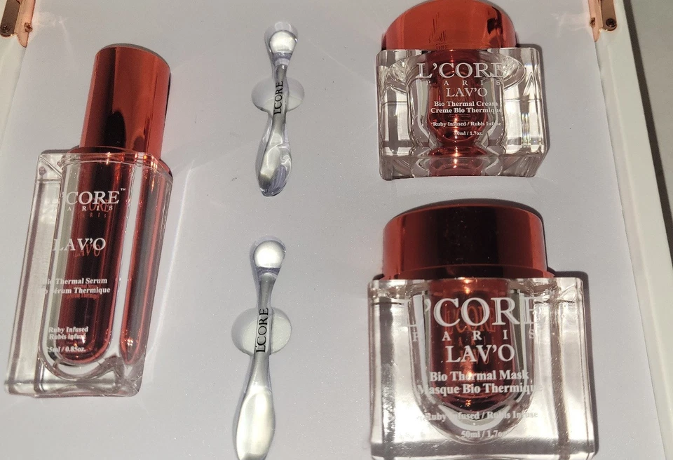 L'CORE PARIS LAVO Bio Thermal Cream, Thermal Mask AND Thermal Serum In Case - Image 2 of 4