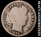 1894 Silver Barber Dime-Semi Key Better Date No Reserve #i4483