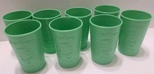 Vintage Gerber Baby Face Cup Green 4oz Mini Plastic Tumbler Set Of 8