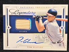 2025 National Treasures TOM GLAVINE Legendary Lumber Signatures Auto Gold 8/10.
