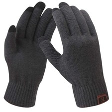 Womens Winter Touchscreen Wool Gloves - Warm Knit Fleece Lined
