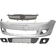 Set Stoßstange vorne grundiert + Zubehör für Ford Fiesta 5 V JH JD Bj. 05-10