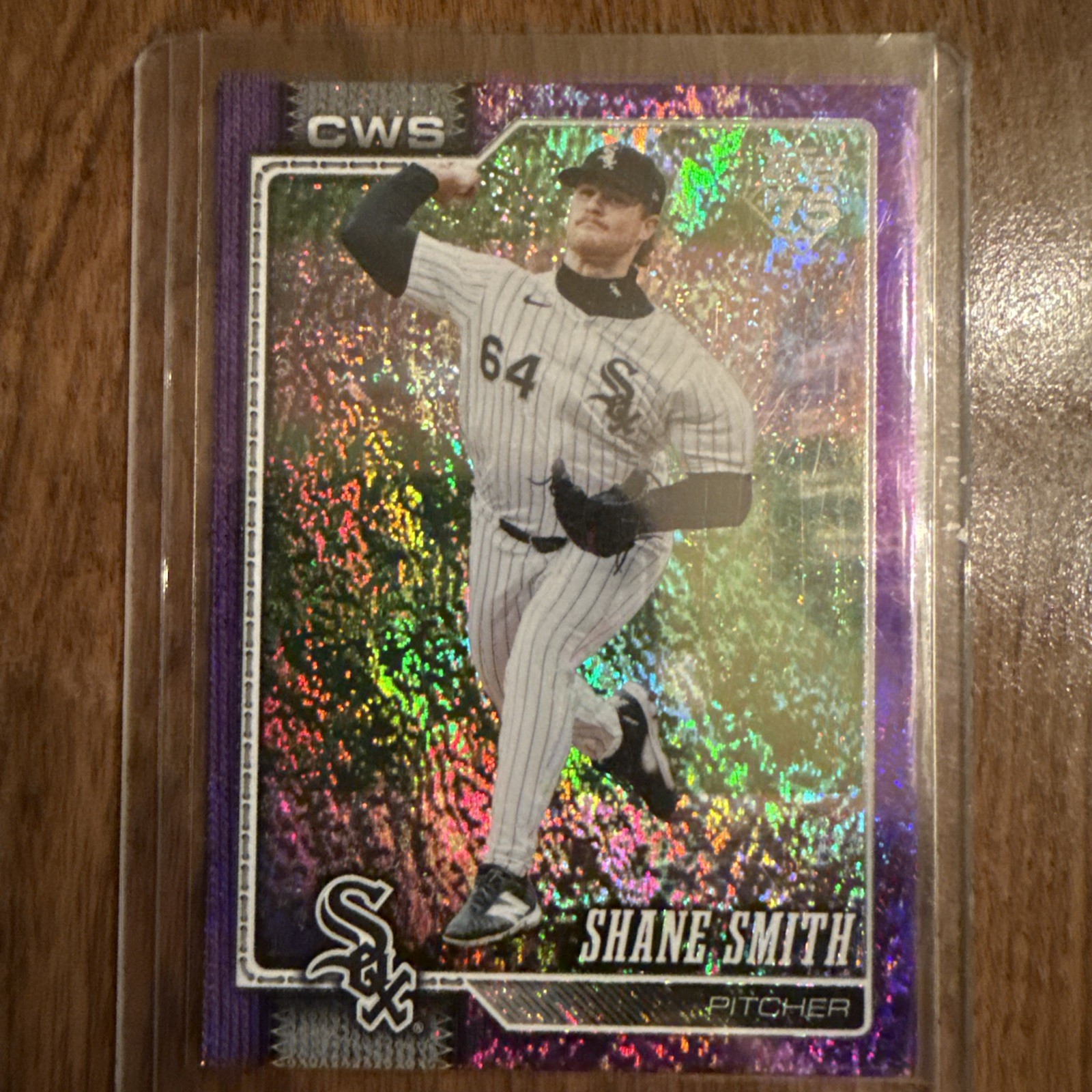 2026 Topps Series 1 Shane Smith #44 Purple Holo Foil /250 White Sox