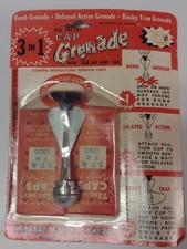 Vintage toy / Metal Cap Grenade 3 in 1 / Callen Mfg. /original package / NOS