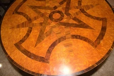 Rare Emilio Terry John Widdicomb Round Inlayed Sculptural Table Mid-Century Mode