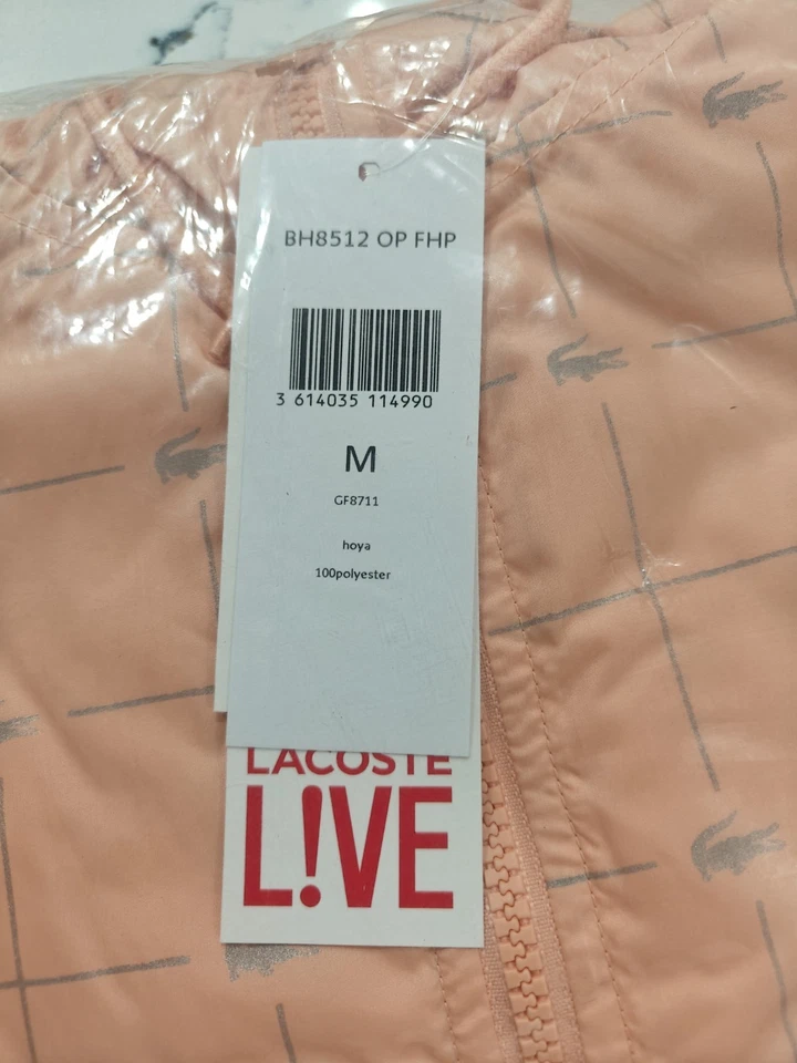 Supreme Lacoste Rejilla Reflectante Nylon Anorak Melocotón Talla Mediana Nuevo con Etiquetas Foto 4 de 4