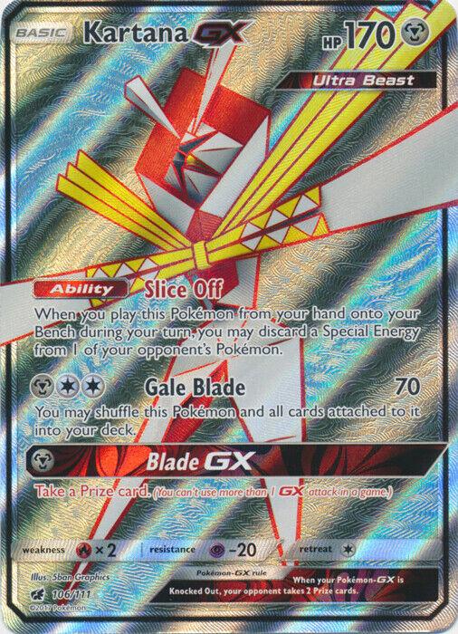 Kartana GX - Crimson Invasion Pokémon card 106/111