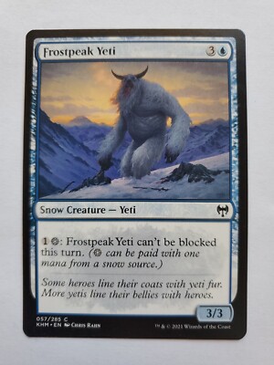MTG Magic The Gathering Card Frostpeak Yeti Snow Creature Yeti Blue Kaldheim 