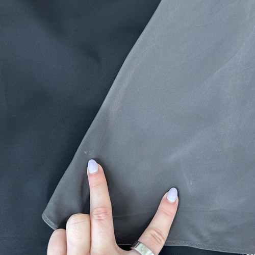 Karen Millen Womens Skirt 10 Black Colorblock A-Line Asymmetric Zip Office Work - Picture 10 of 15