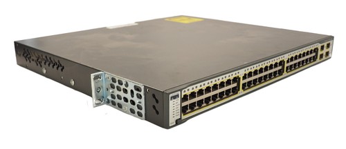 Cisco Catalyst 3750G Series WS-C3750G-48TS-S Switch One Damaged Stack Port - Picture 4 of 11