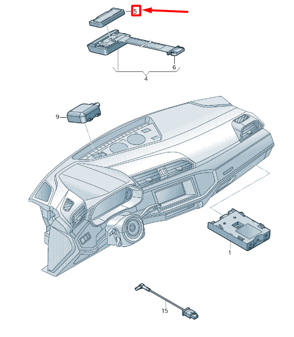 NOUVEAU SUPPORT D'UNITÉ DE RÉCEPTION VOLKSWAGEN ARTEON 3H7 4N0035720 ORIGINAL