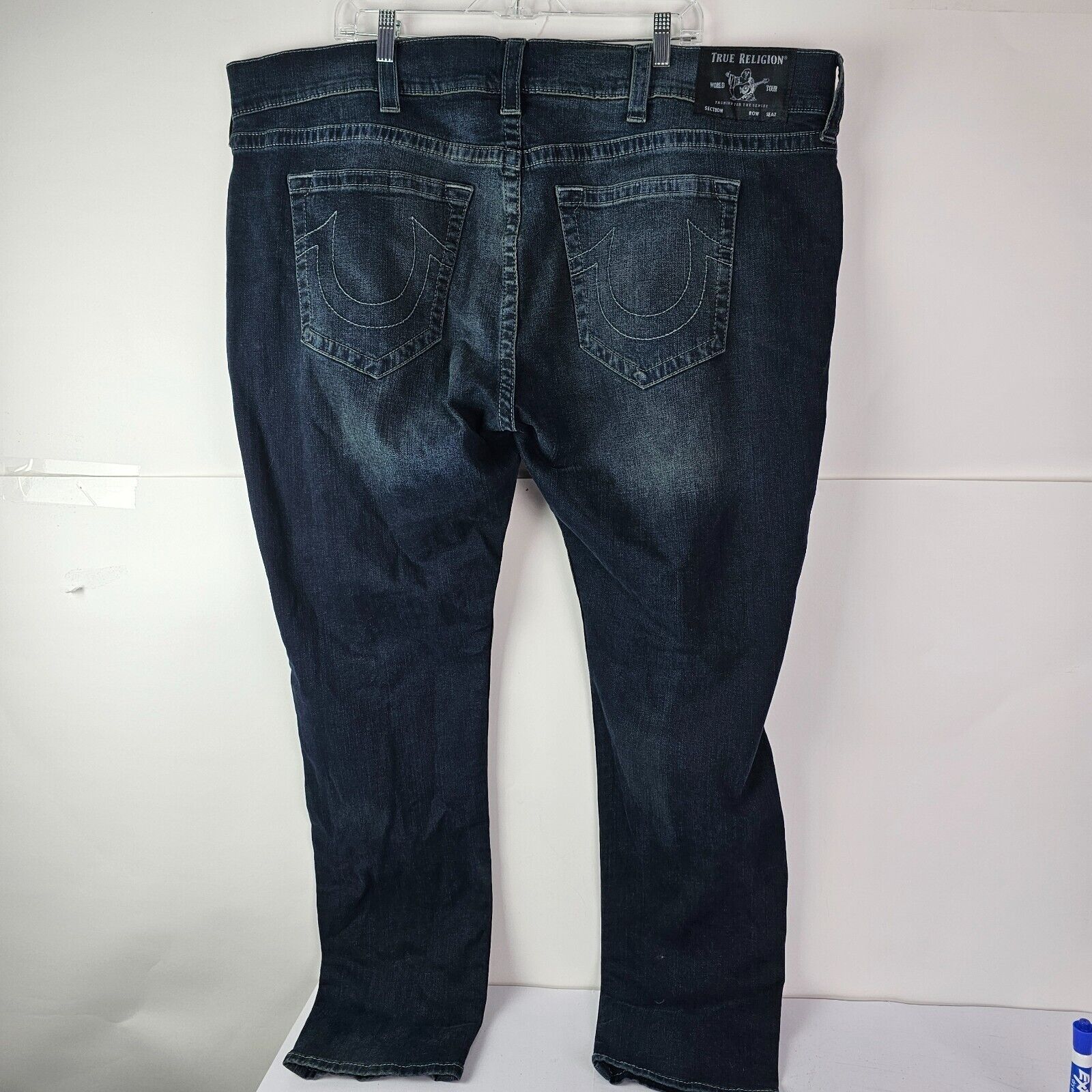 True Religion Mens Rocco Relaxed Skinny Jeans Size 46 Blue Dark Wash thumbnail 10