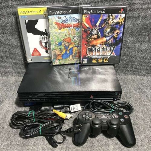 SONY PLAYSTATION 2 JAP SCPH 10000+SAMURAI WARRIORS+DRAGON QUEST VIII+YAK CONSOLE - Picture 1 of 9