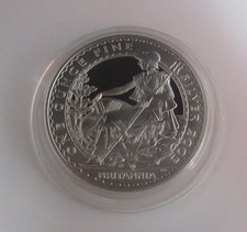 2005 BRITANNIA Sitting With Shield & Trident SILVER PROOF 1oz £2 TWO POUND COIN
