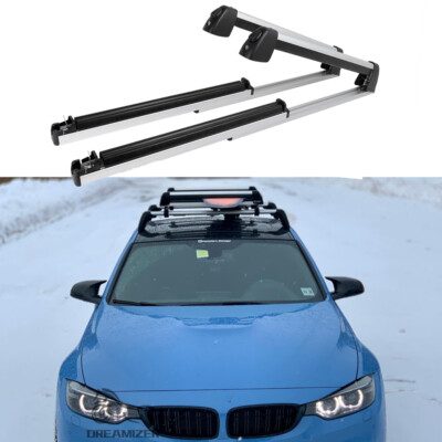 For 3 Series F30 F31 Aluminum Ski Snowboard Top Roof Rack Carrier Cross Bar+Lock