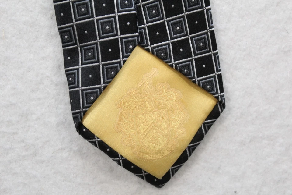 Роскошный галстук Donald Trump 100% шелк в клетку один размер 60 дюймов x 3,5 дюйма - Изображение 3 из 4