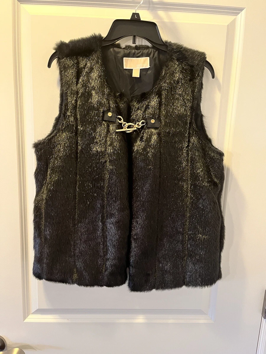 Michael kors vest faux fur sale