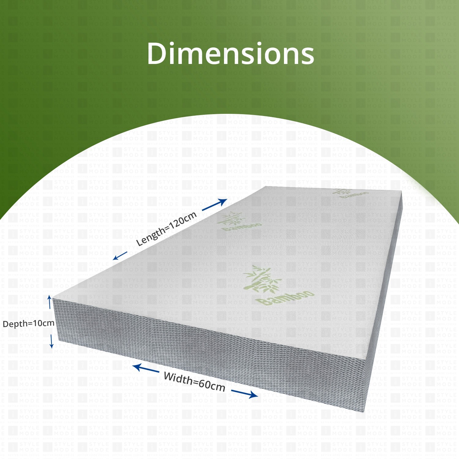 BABY Cot Bed TODDLER BAMBOO FOAM MATTRESS BREATHABLE 120x60x10 CM