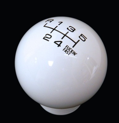 VMS WHITE BLACK FING FAST SHIFT KNOB 6 SPEED SHORT THROW SHIFTER LEVER M10X1.25