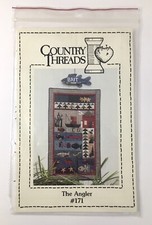 "The Angler" #171 Wall Quilt Pattern By Country Threads Fish Fishing Lake Theme