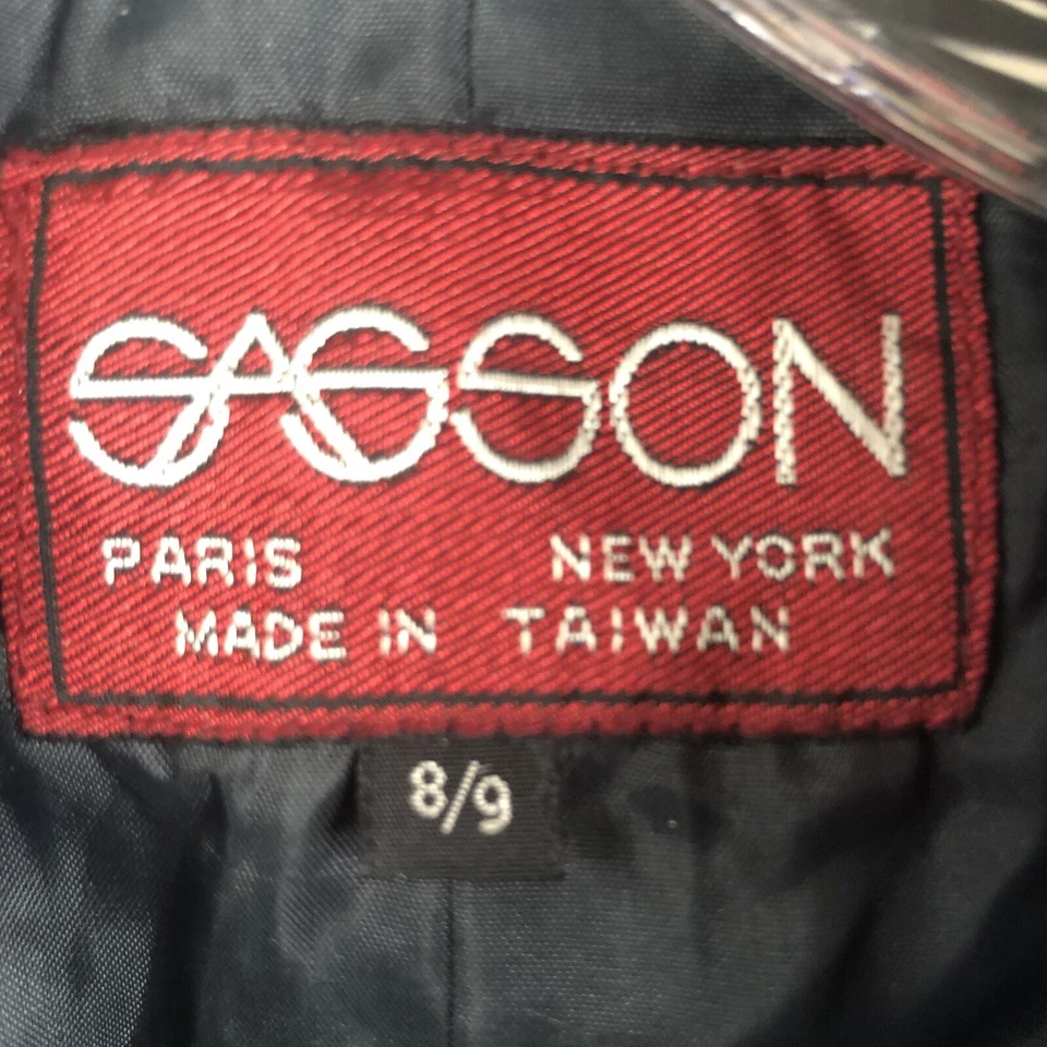 Falda Traje Vintage Sasson Juniors 9 Gris Mezcla Lana Retro Años 80 Oficina Femenina Foto 3 de 4