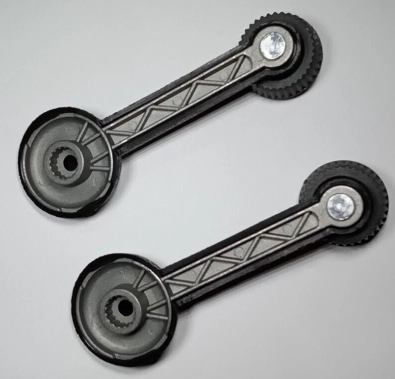 JUEGO DE 2 MANIJAS DE MANIJAS DE BOBINADORA DE VENTANA VOLKSWAGEN T2 TRANSPORTER BUS 1970-1979 Foto 3 de 3