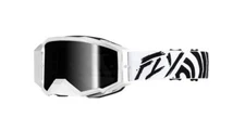 FLY RACING ZONE ELITE SNOW GOGGLE BLK/WHT W/BLK MIRROR/SMOKE LENS