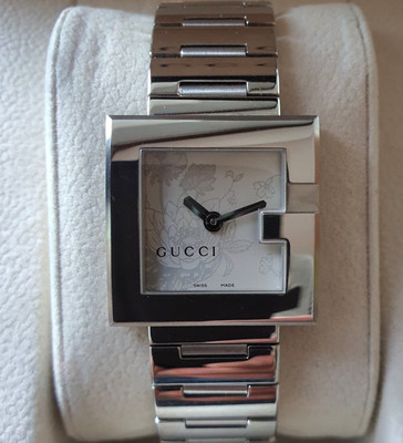 GUCCI G-WATCH 108 - The Legend - ''Silver Flora'' - 28x28 mm - NEW