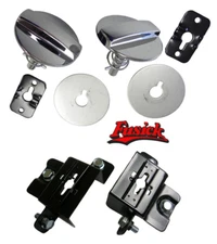 1970-1972 Cutlass 442 Chrome Hood Lock Pin Bracket & Retainer Set