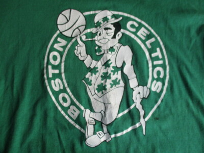 Vintage Trench Label - BOSTON CELTICS Leprechaun (LG) U T Vintage Trench Label - BOSTON CELTICS Leprechaun (LG) U T