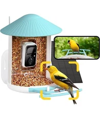 AI Identify Smart Birdhouse Feeder FHD Camera Watching Nightvision Netvue Birdfy