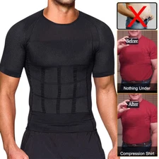 Men Slimming Body Shaper Gynecomastia Posture Corrector Vest Compression Shirt