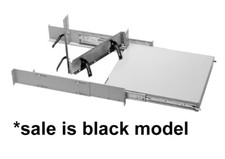 Chatsworth Sliding 19" Rackmount Equipment Shelf, 140LB Capacity, Aluminum Black