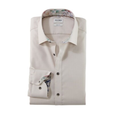 Olympus Level Five Men's Business Shirt Beige 214274 22 Natural