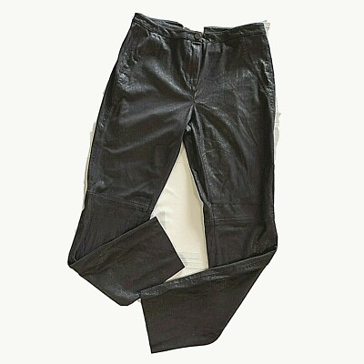 PHILOSOPHY~Womens faux suede pants Sz straight leg black