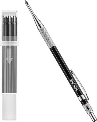 Mechanical Carpenter Pencil with 12 Refills Woodworking Construction Pencil New