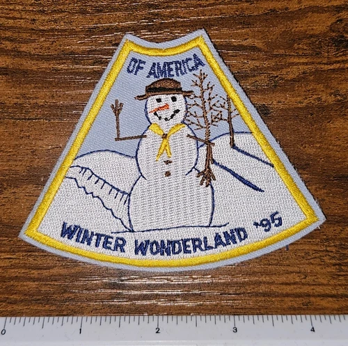 Boy Scouts of America BSA Winter Wonderland Snow Man 1995 BSA Patch 
