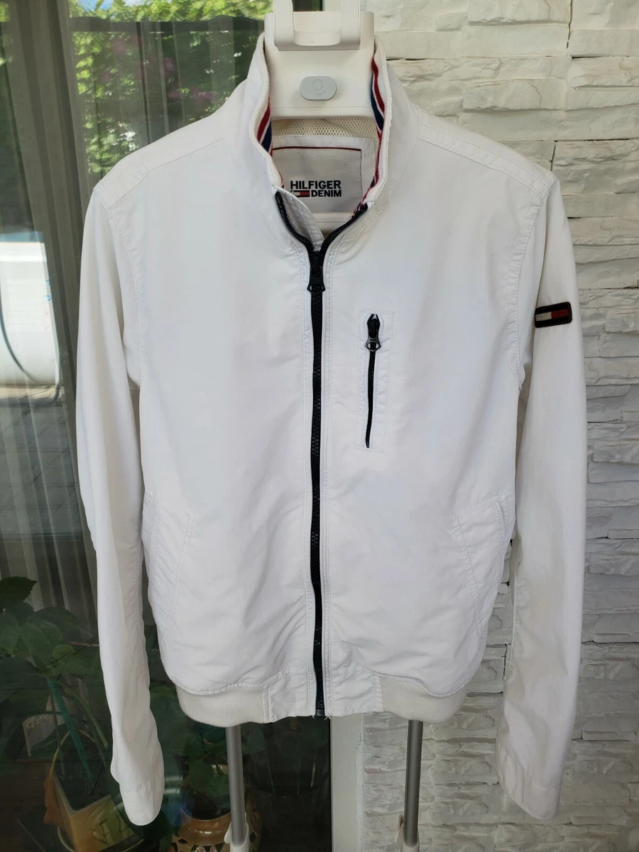 HILFIGER Mens Bobby Casual Bomber White S eBay