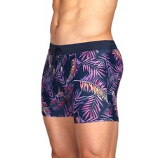 Men Boxers Zipper Swim Briefs Swimming Shorts Trunks Swimwear Print with Pocket