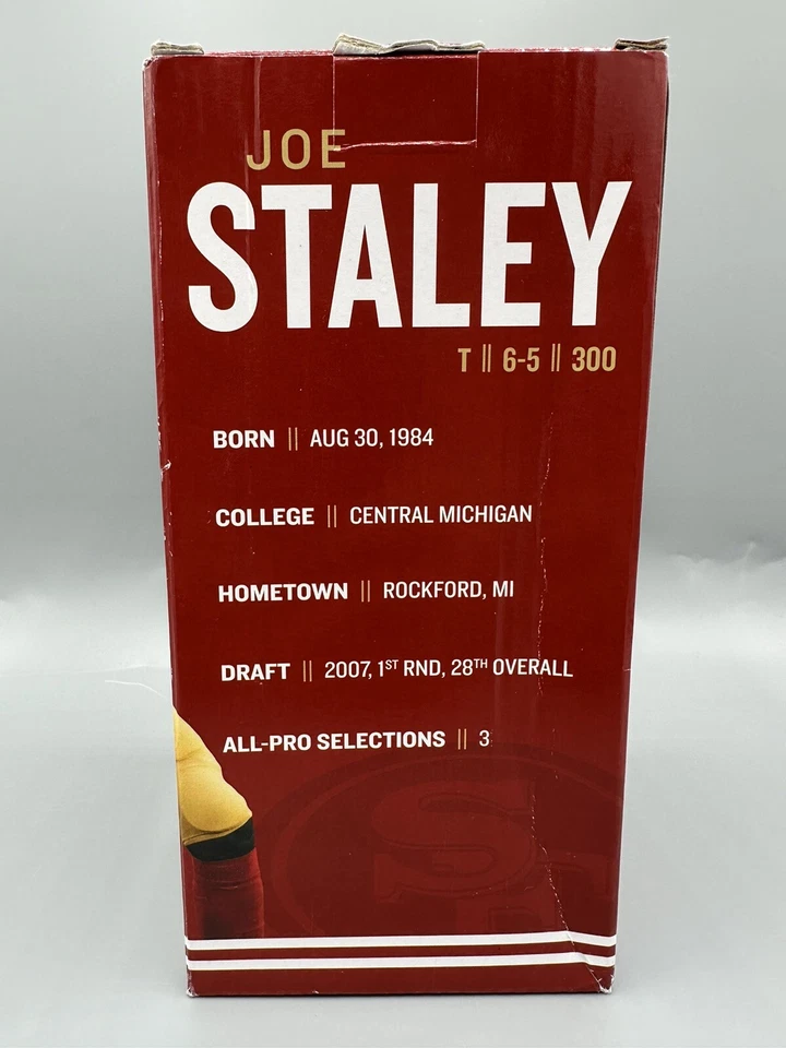 Joe Staley Bobblehead San Francisco 49ers 2019 edición limitada nuevo en caja Foto 3 de 4