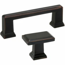 Allen + Roth Gladden Oil-Rubbed Bronze Cabinet Knob, Pull 3 Inch or 96mm Centers