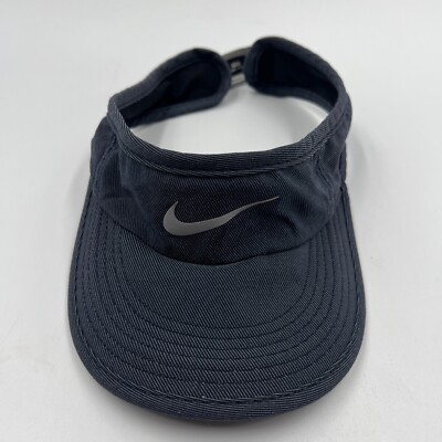 Nike Aw84 Dri Fit Visor Navy Hat Cap Logo Strap Flash Reflective Ebay