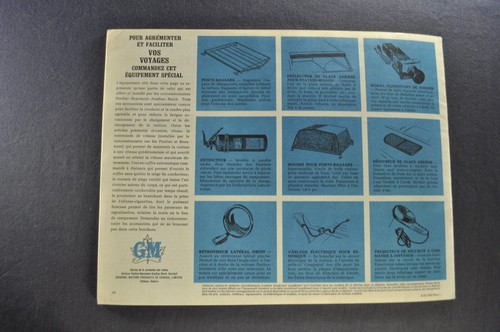 1966 GM Pontiac Beaumont Acadian Buick Towing Brochure Original French Canadian - Picture 9 of 9