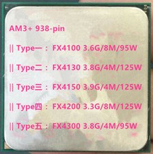 AMD X4 FX4100 FX4130 FX4150 FX4200 FX4300 AM3+ 938-pin Desktop CPU
